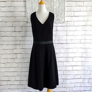 ISAAC MIZRAHI Sleeveless Lined Wool Blend Little Black Dress